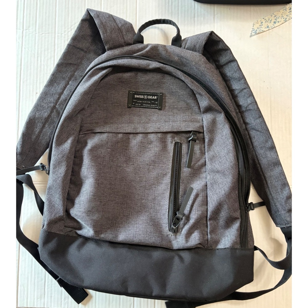 SwissGear WTRA-14-JH-3106 Gray Black Backpack School Travel Bag VSC-83